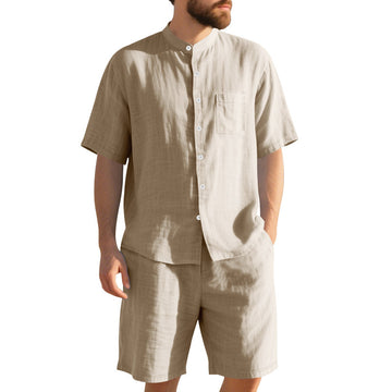 American Linen Suit Men's Summer Short Sleeve