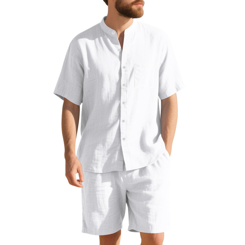 American Linen Suit Men's Summer Short Sleeve