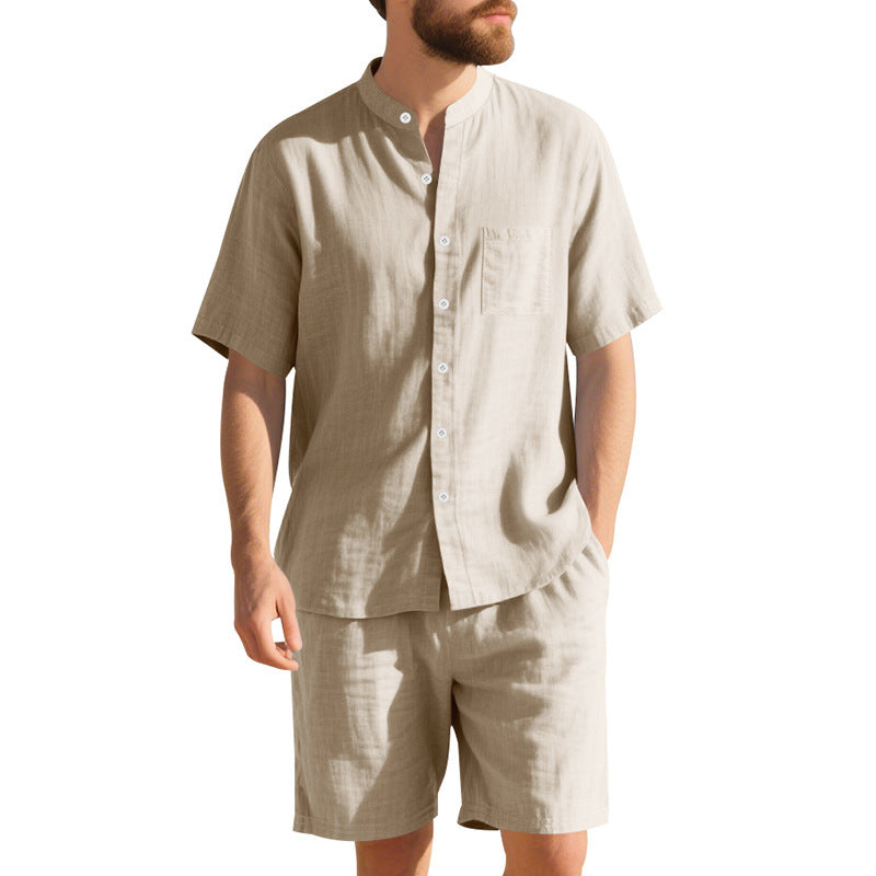 American Linen Suit Men's Summer Short Sleeve