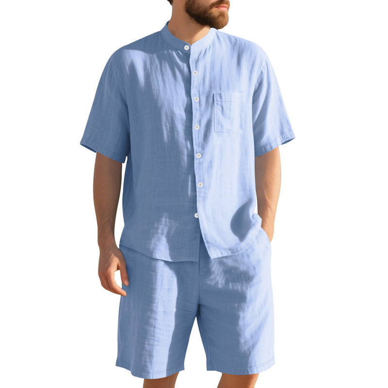 American Linen Suit Men's Summer Short Sleeve