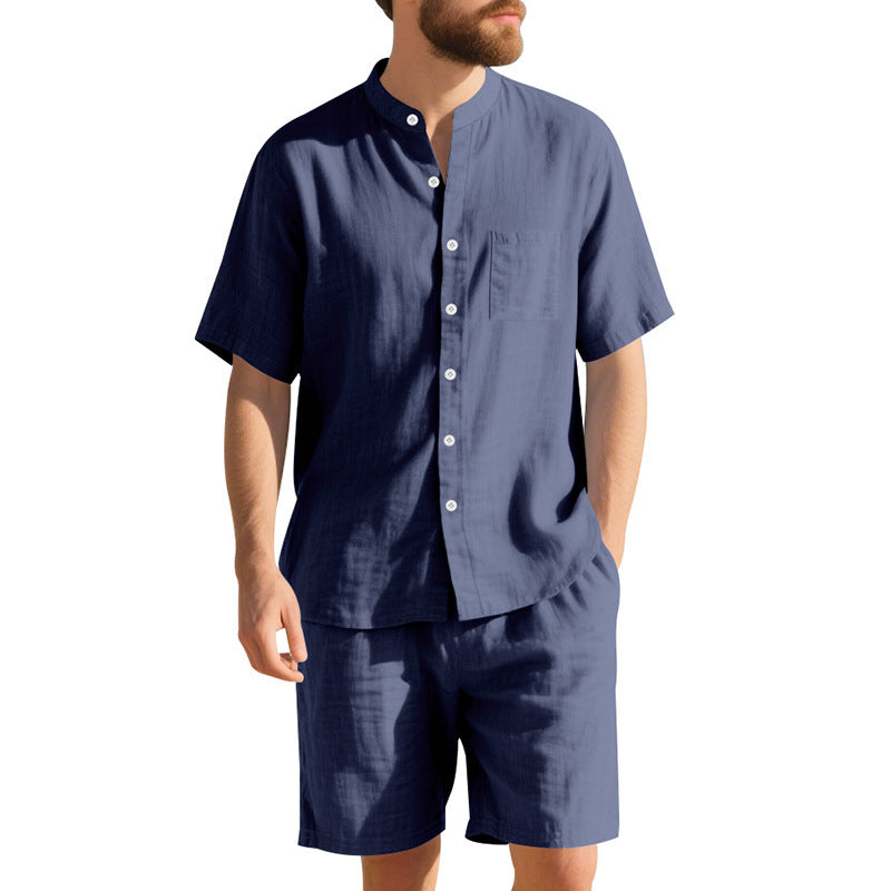 American Linen Suit Men's Summer Short Sleeve