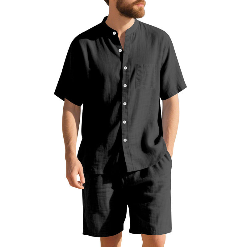 American Linen Suit Men's Summer Short Sleeve