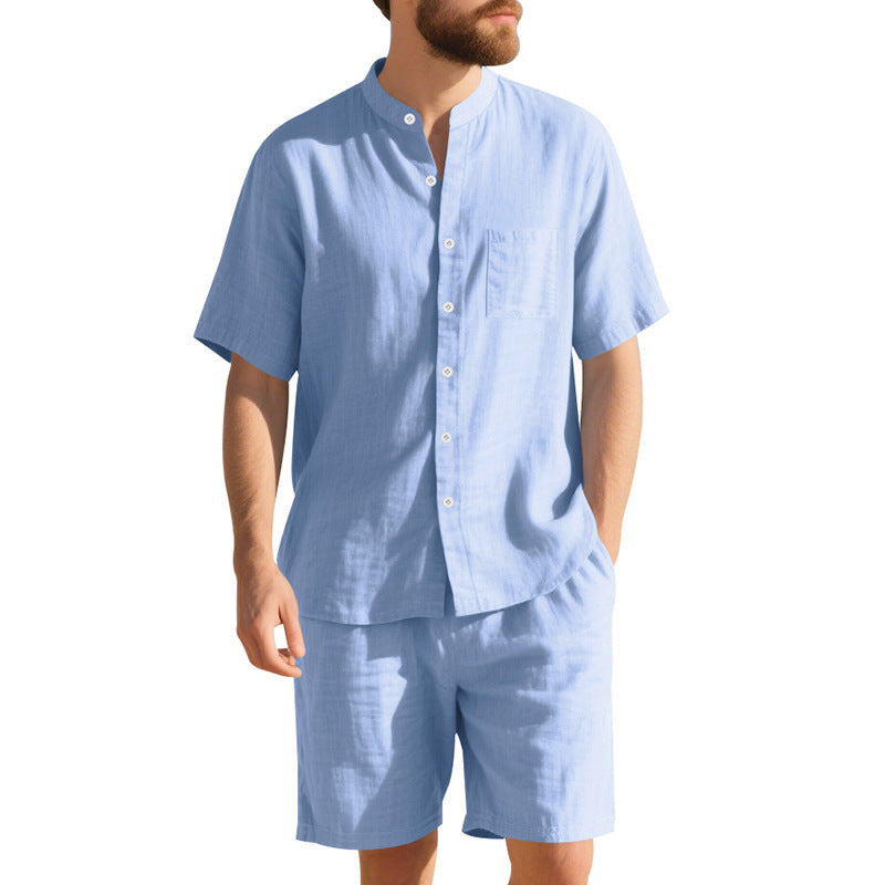 American Linen Suit Men's Summer Short Sleeve