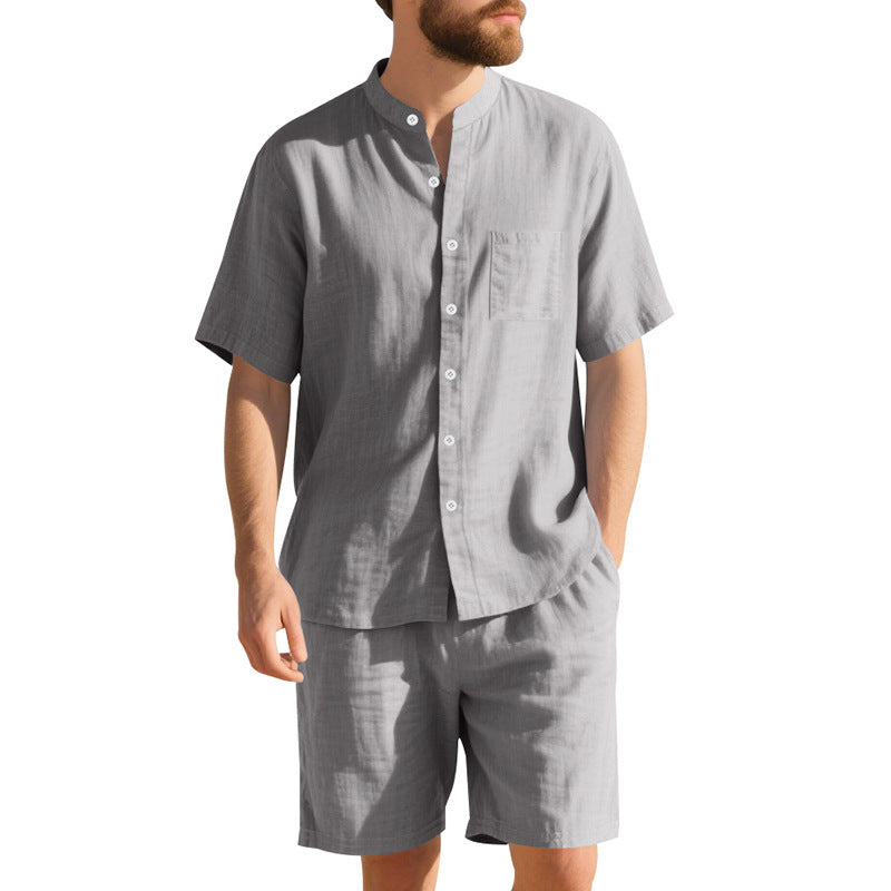 American Linen Suit Men's Summer Short Sleeve