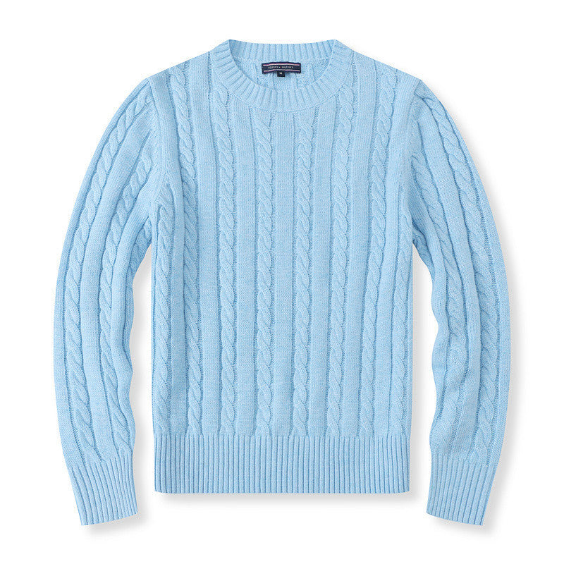 Men's Sports Round Neck Pullover Fashionable Knitted Casual Sweater